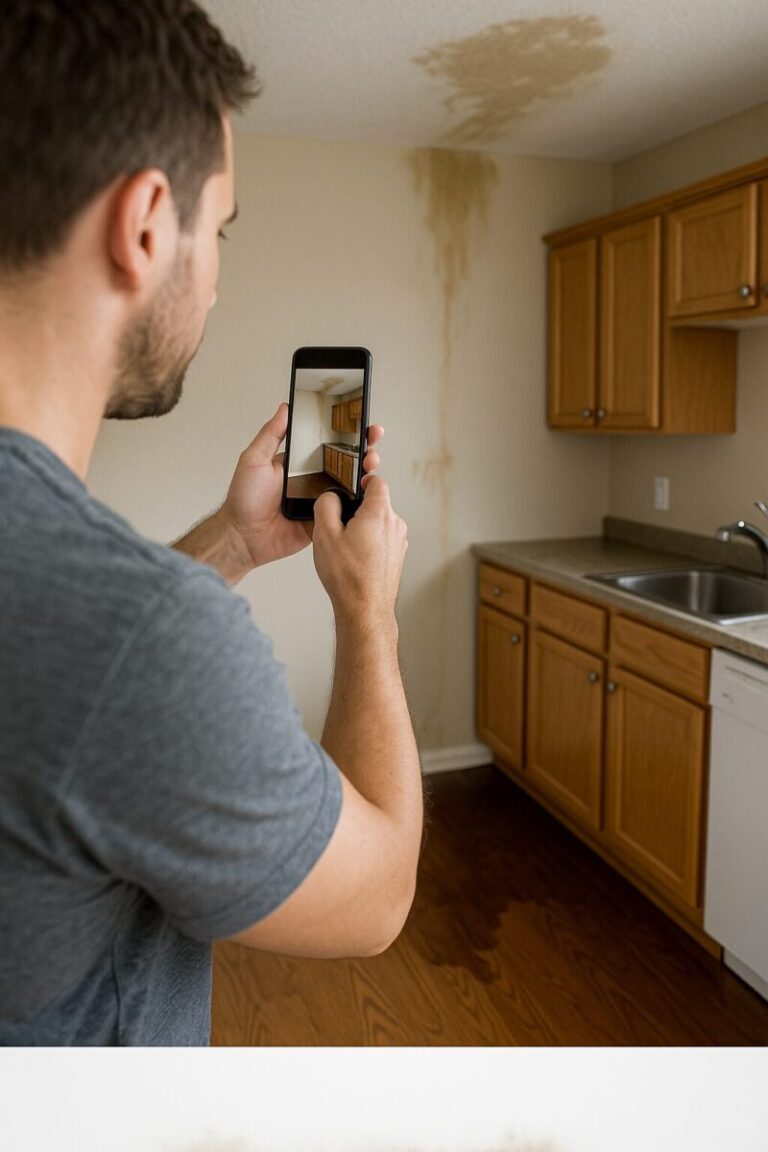 Documenting water damage for a homeowners insurance claim in NJ