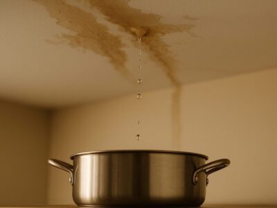 ceiling leaking into pot