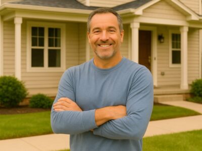 home-owner-standing-outside-home homeowner standing outside home