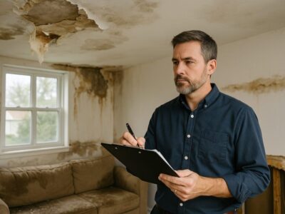 homeowner-documenting-house-damage