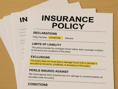 stack of insurance policy papers