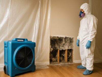 man with remediation setup in room
